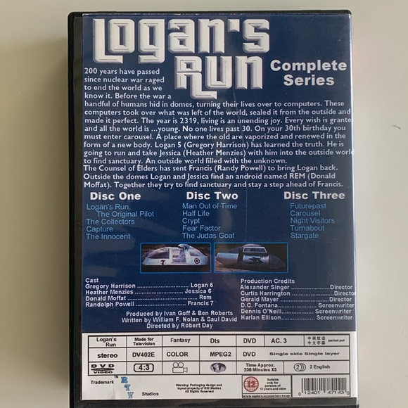 Logan’s Run Special Edition Complete Series DVD 3 discs - Picture 2 of 5